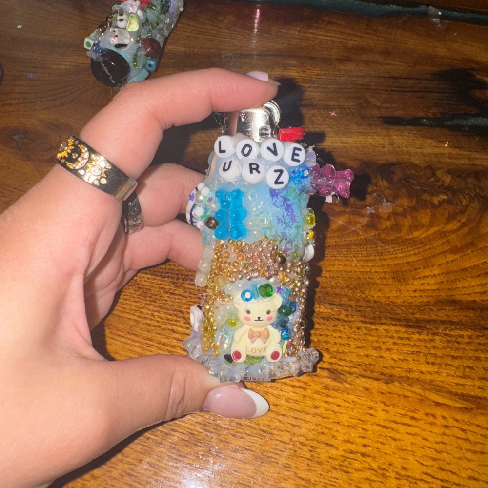 Handcrafted Beaded Keychain with Dice and Shell